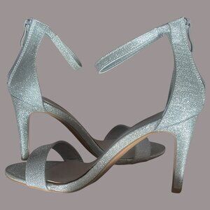 💫Sparkle Silver Glitter Open Toe High Heel Sandals - Glamour in Every Step 7